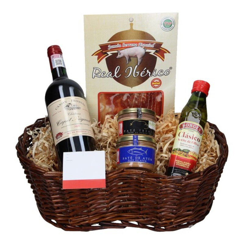 Cesta de vino tinto Chateau Capet Begaud