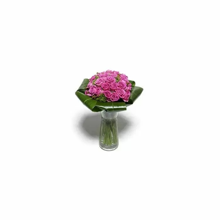 Ramo De 24 Rosas Lilas (Con Florero)