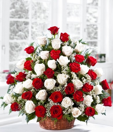 Cesta de rosas HOHO