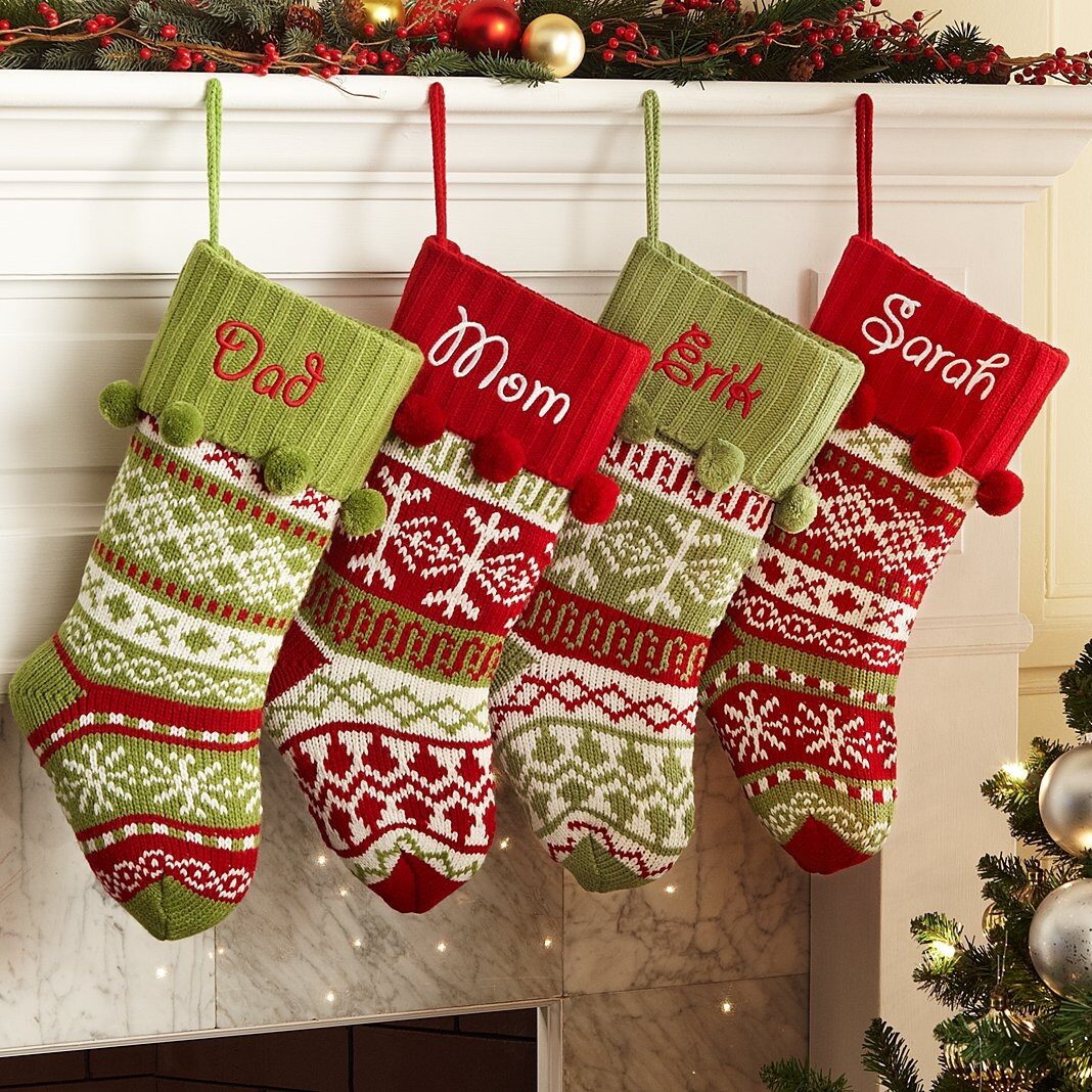 Medias de punto Argyle / Snowflake personalizadas