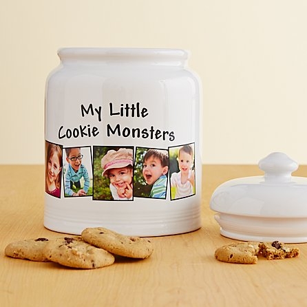 Tarro de galletas con foto de dulces