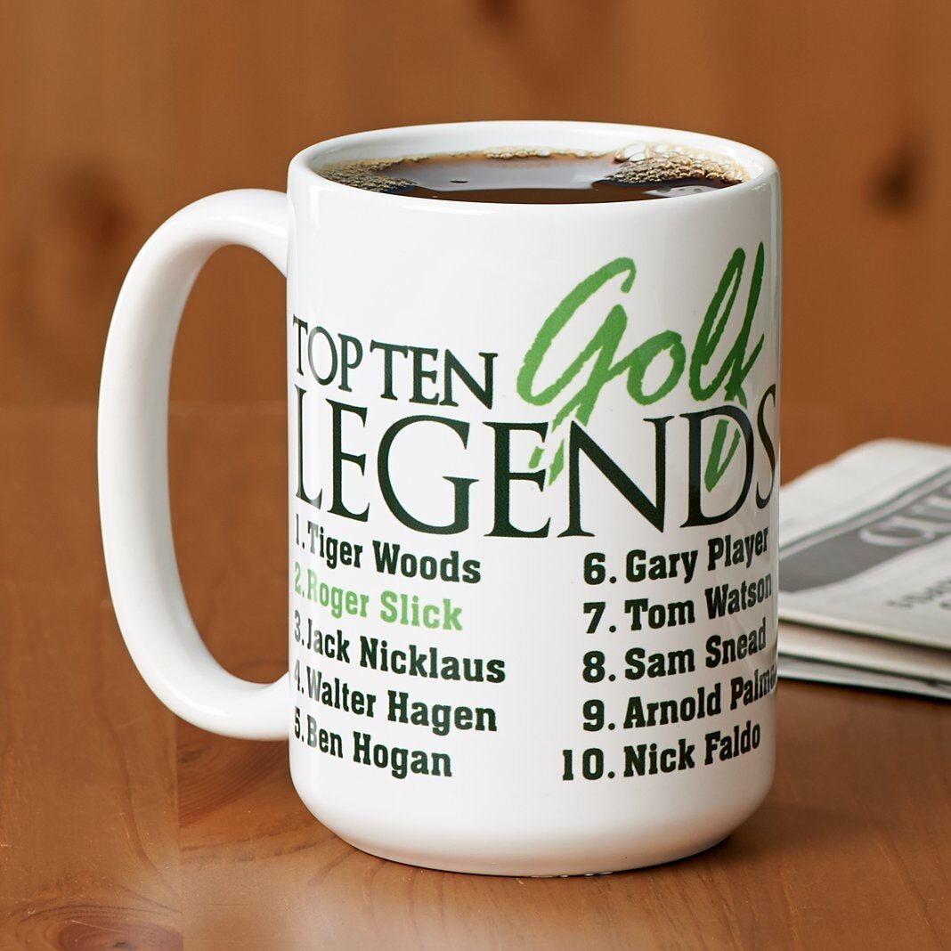 Taza de leyendas del golf