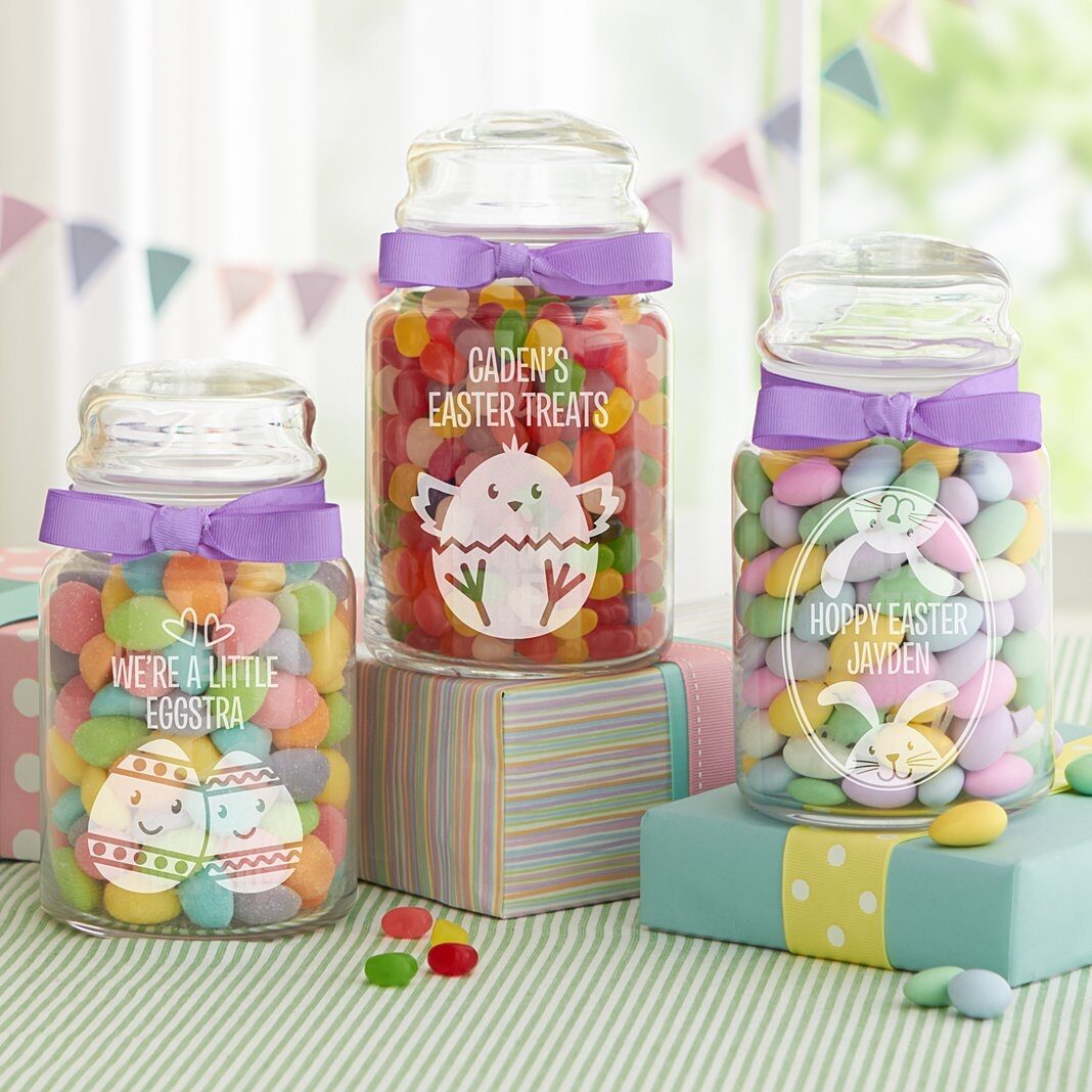 Easter Glass Candy Jars (Without Candy)