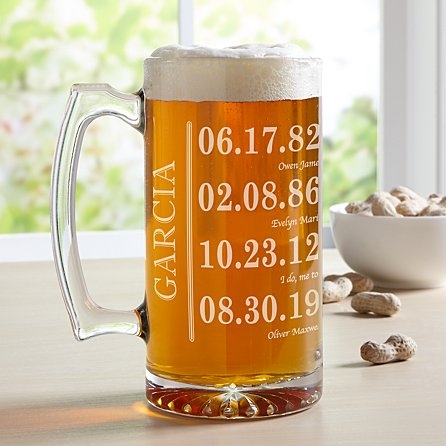 Taza de cerveza extragrande de historia familiar divertida
