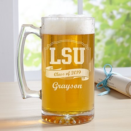 Taza de cerveza extragrande de celebración de graduación