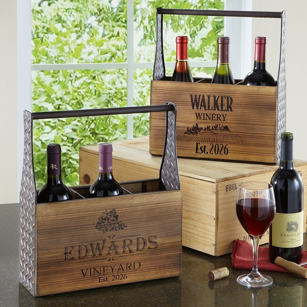 Caja para vino de viñedo