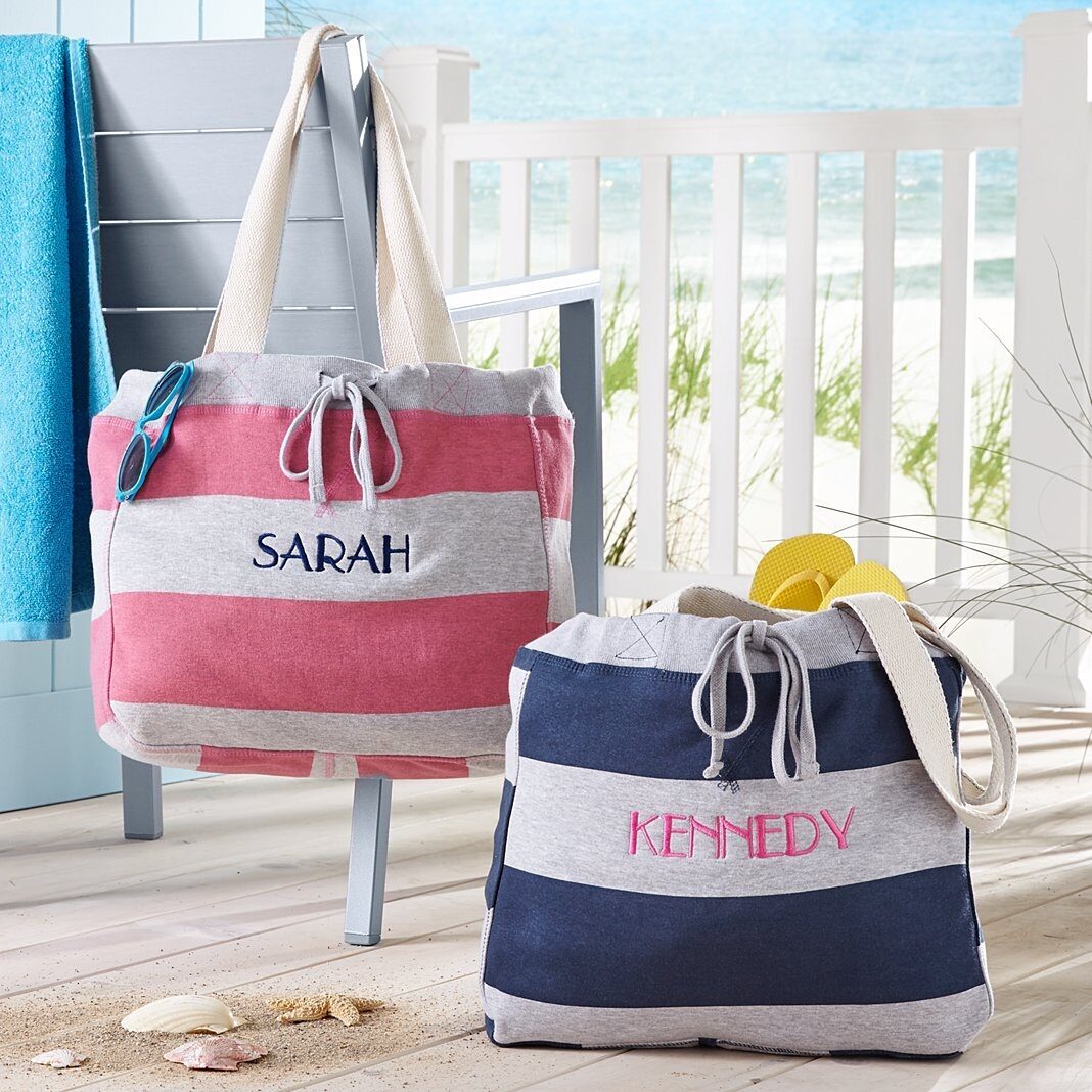 Bolso de playa a rayas