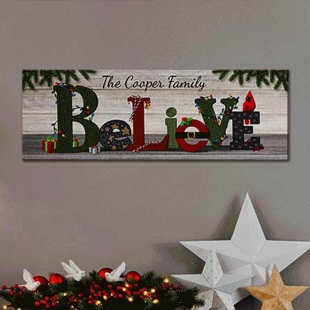 TwinkleBright LED Believe Canvas