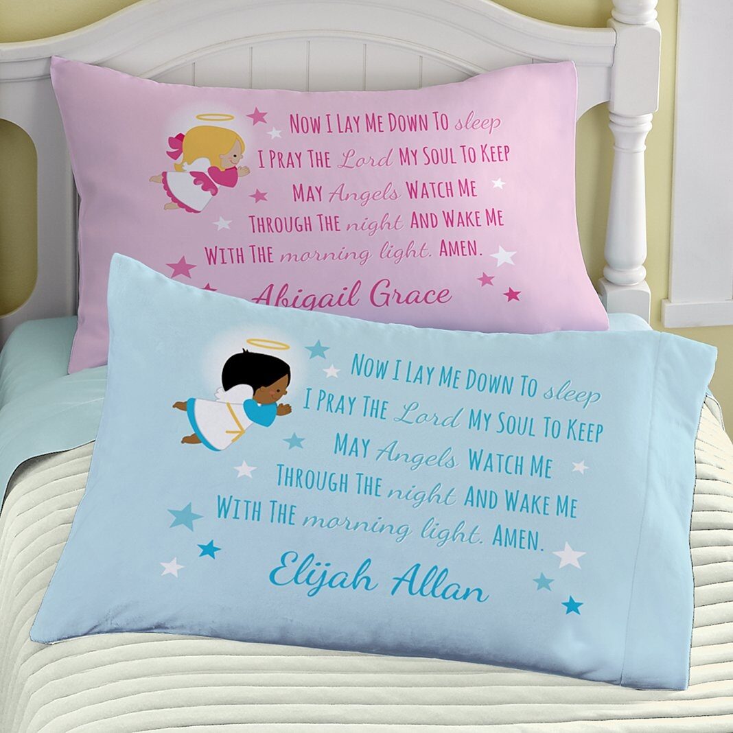 Funda de almohada con oración para niños