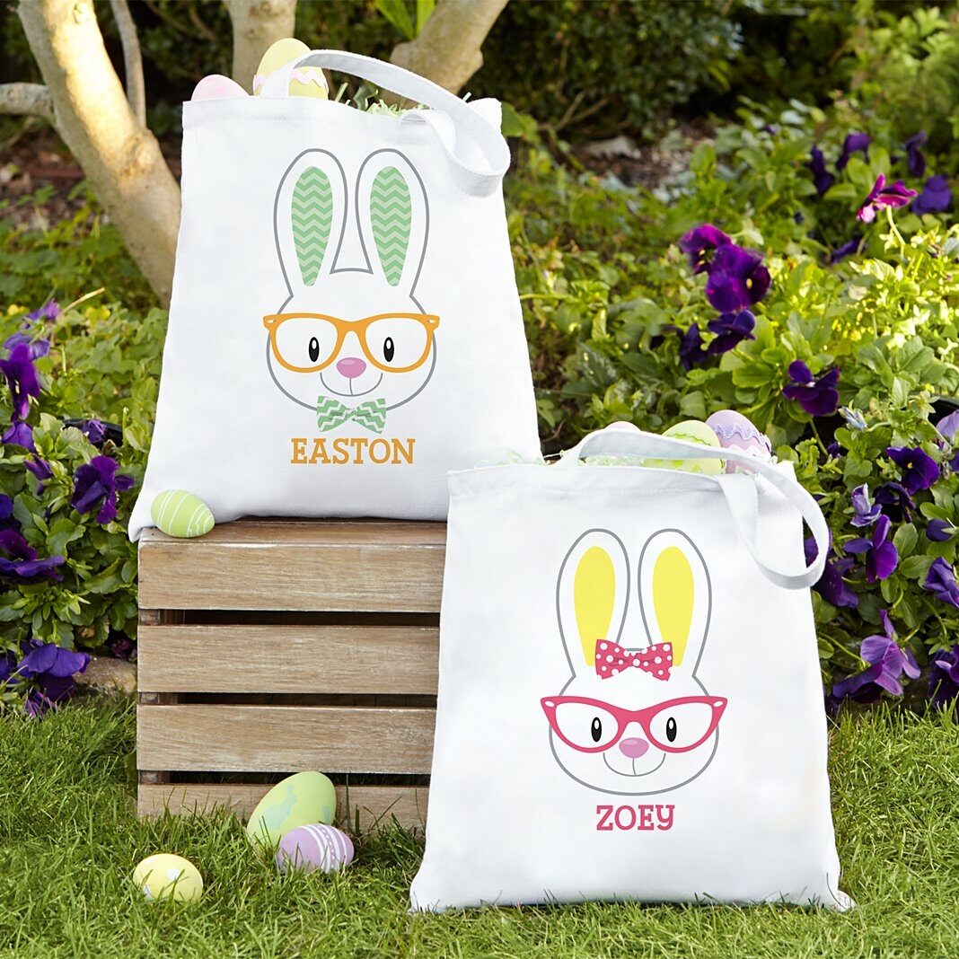 Bolsa de Pascua con diseño de conejito inteligente