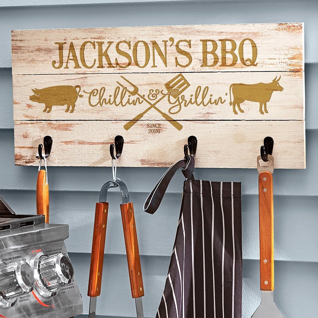 Estante para herramientas de madera Chillin' &amp; Grillin'
