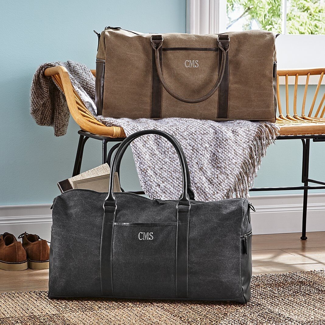 Bolsa de lona encerada para hombre