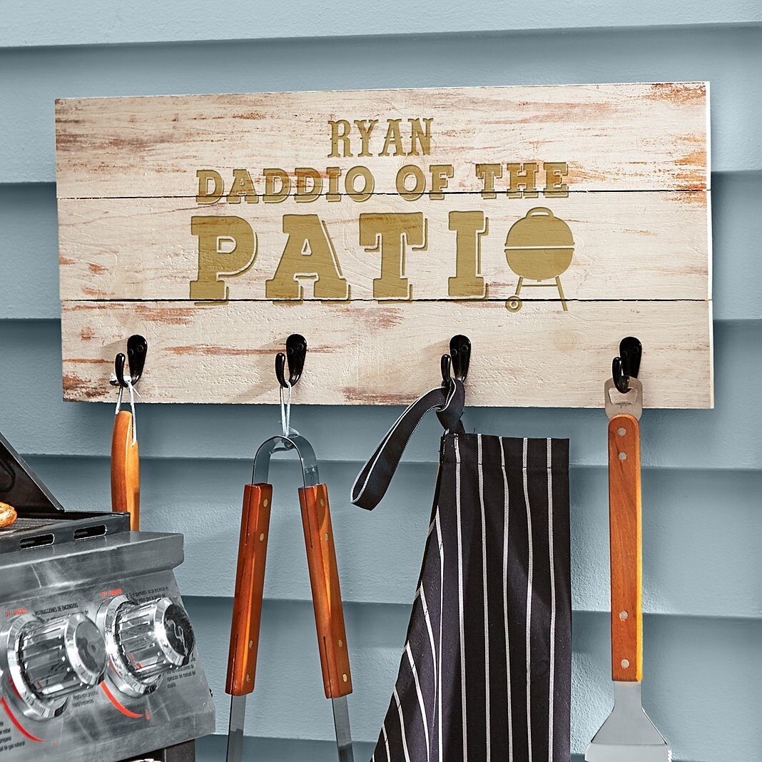 Daddio del estante para herramientas de barbacoa del patio