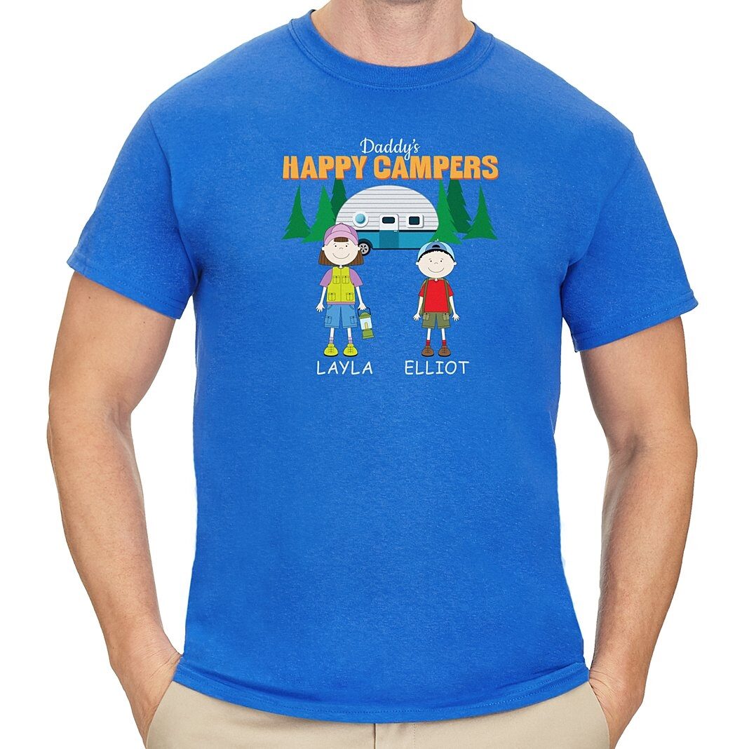 Camiseta de campistas felices