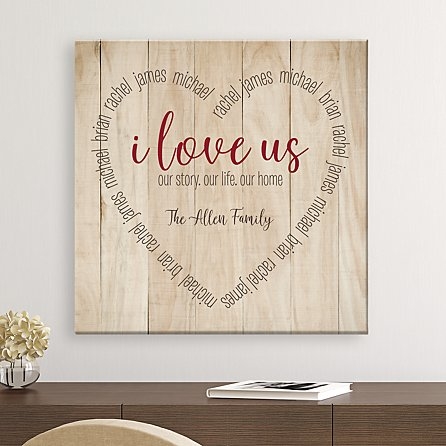 I Love Us Heart Canvas (11*11)