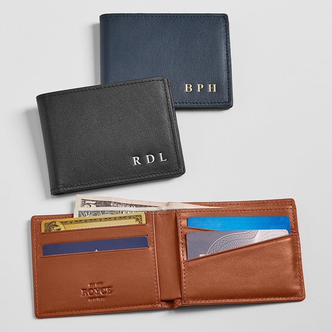 Cartera de cuero antirrobo para hombre