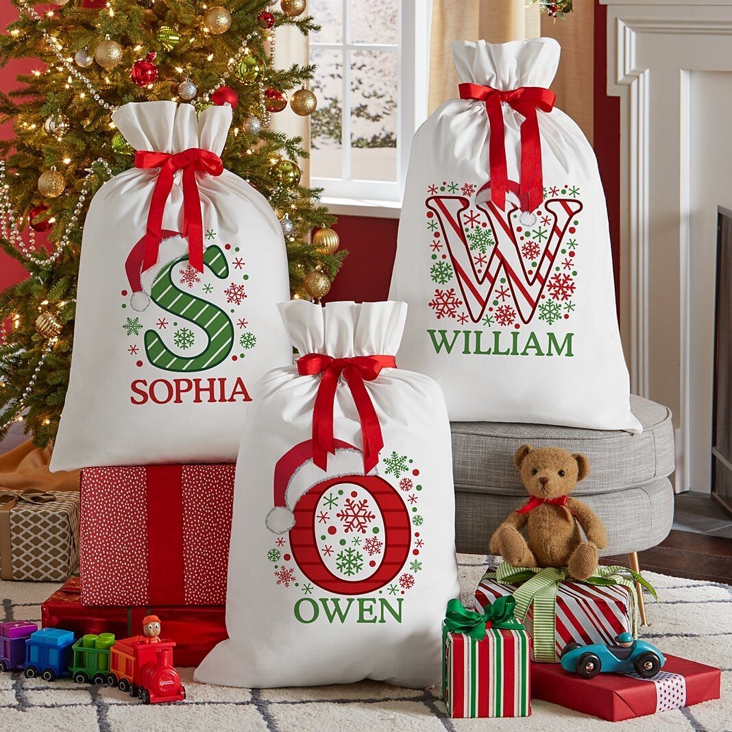 Bolsa de regalo de gran tamaño con nombre festivo