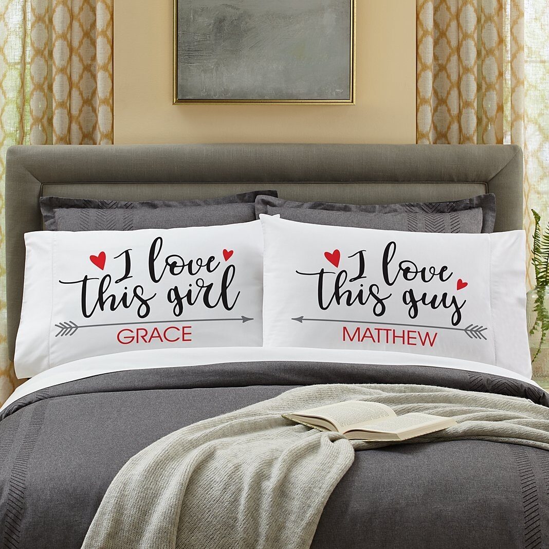 Juego de fundas de almohada con la frase "You Have My Heart" (felpa)