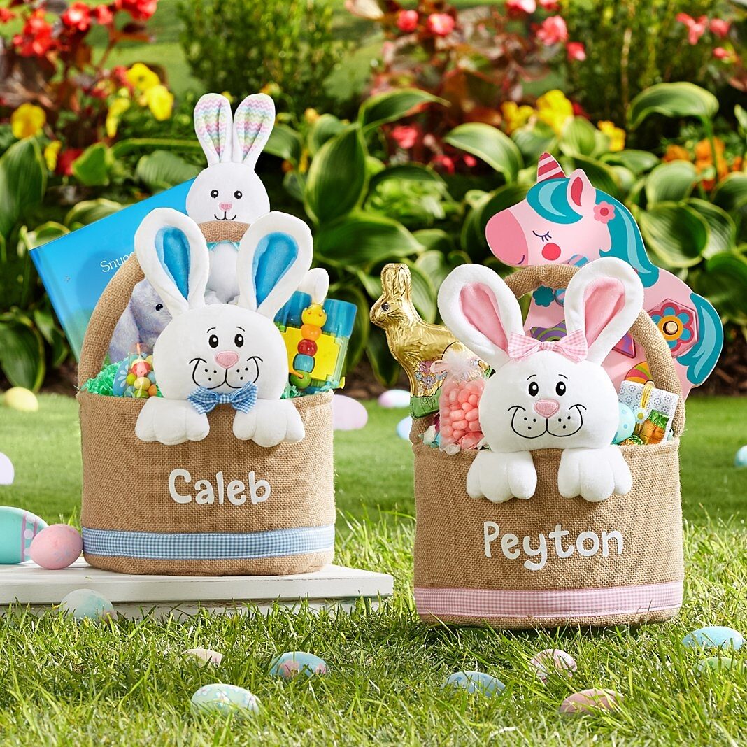 Conejito en una cesta Cesta de Pascua