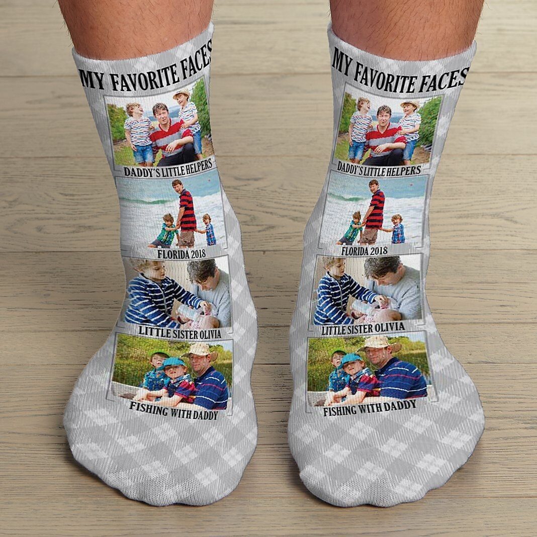 Calcetines con fotos de mis caras favoritas