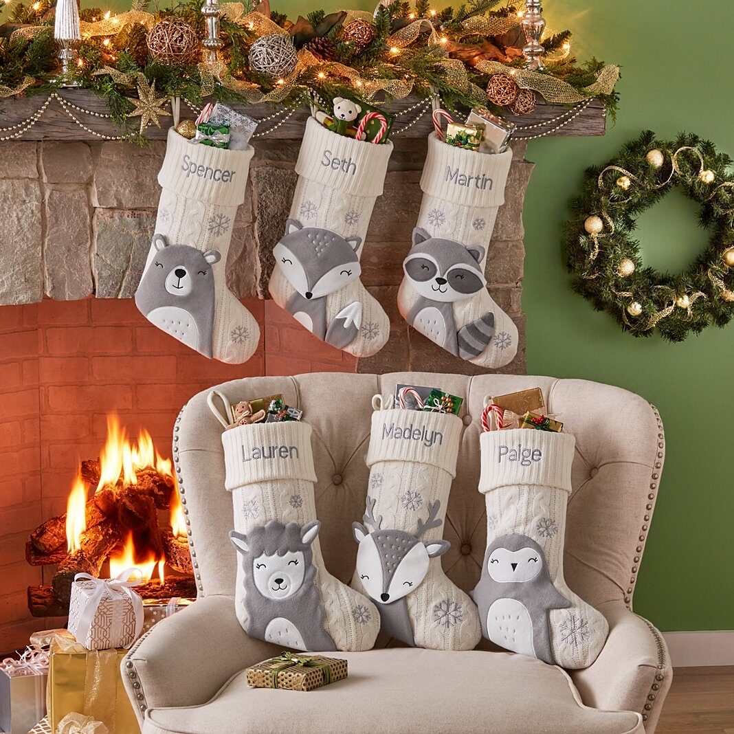 Calcetín de bichos navideños