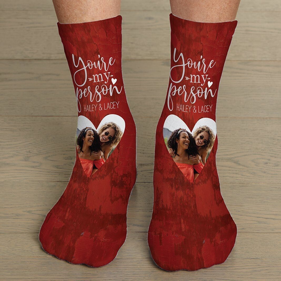Calcetines con foto "Eres mi persona"