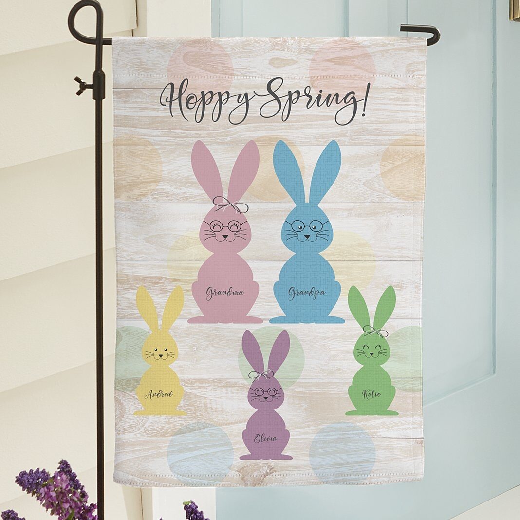 Bandera de jardín Love My Grandbunnies