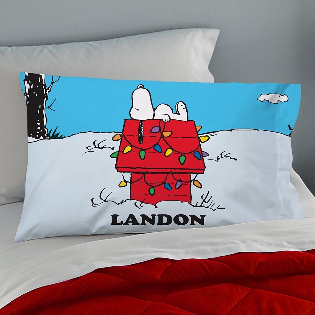 Funda de almohada con forma de casita de perro de PEANUTS® con luces