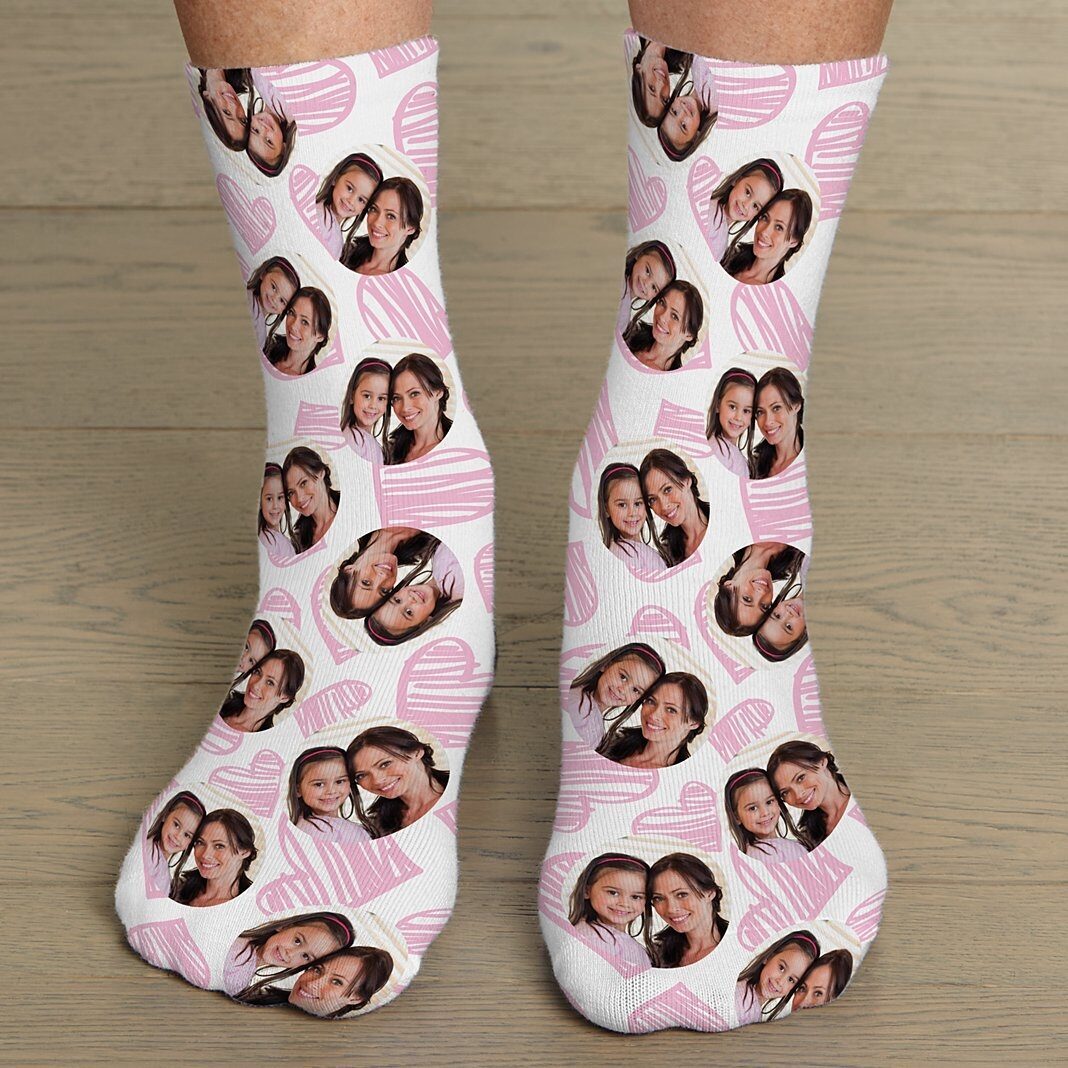 Calcetines con foto de corazón