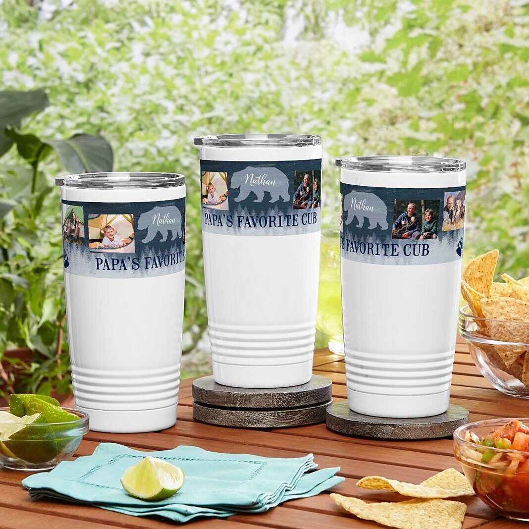 Vaso térmico con foto de Papá Oso