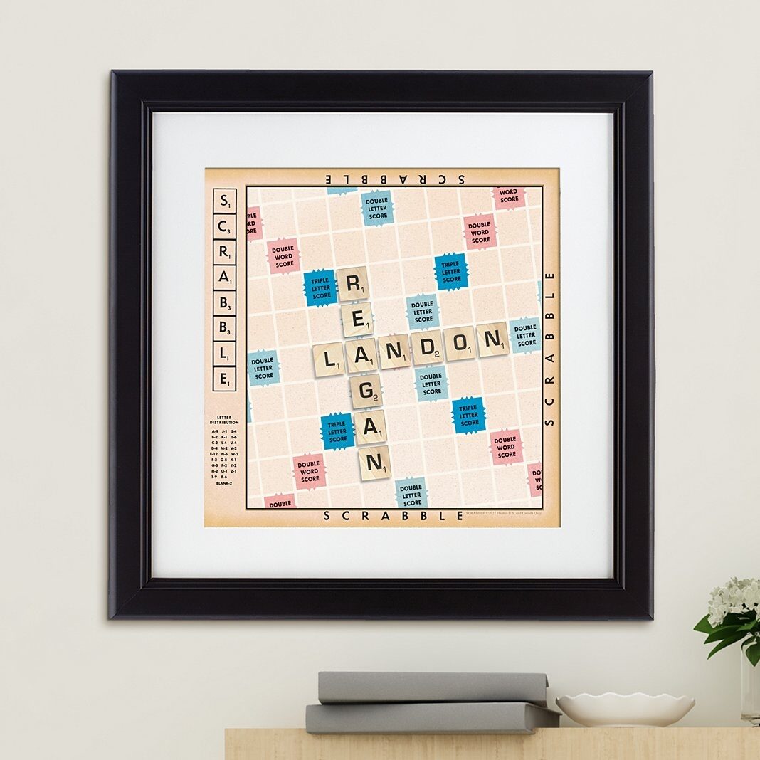 Lámina enmarcada de pareja de SCRABBLE®