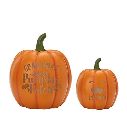 Conjunto de parche de calabaza iluminado