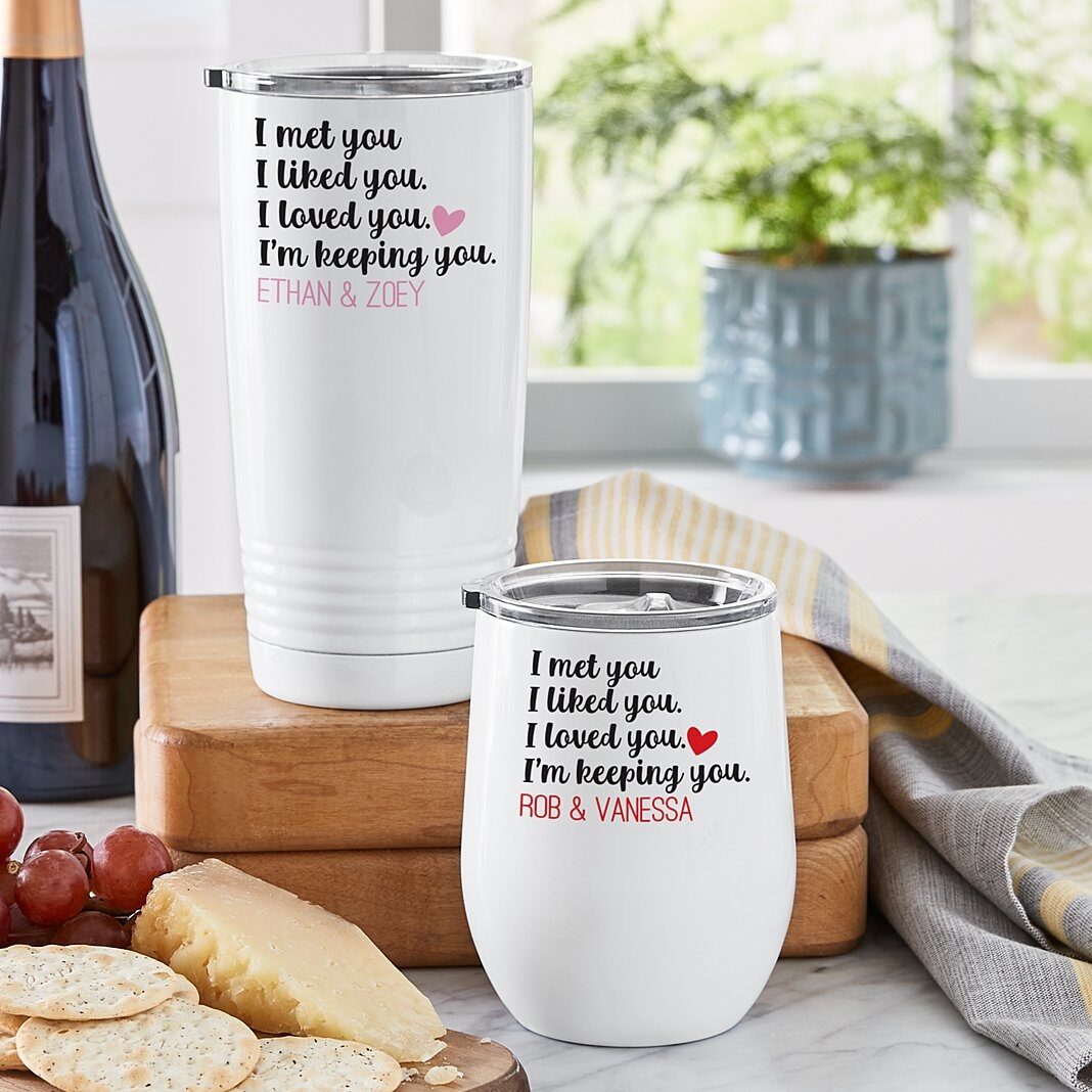 Vaso térmico "Te estoy guardando" (vaso para vino)