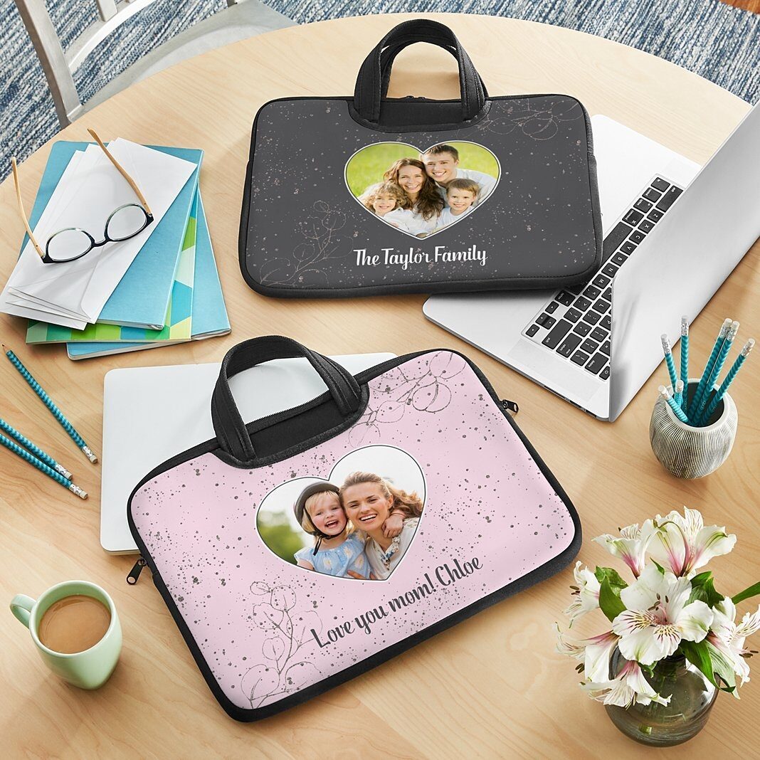 Bolsa para portátil con foto de corazón