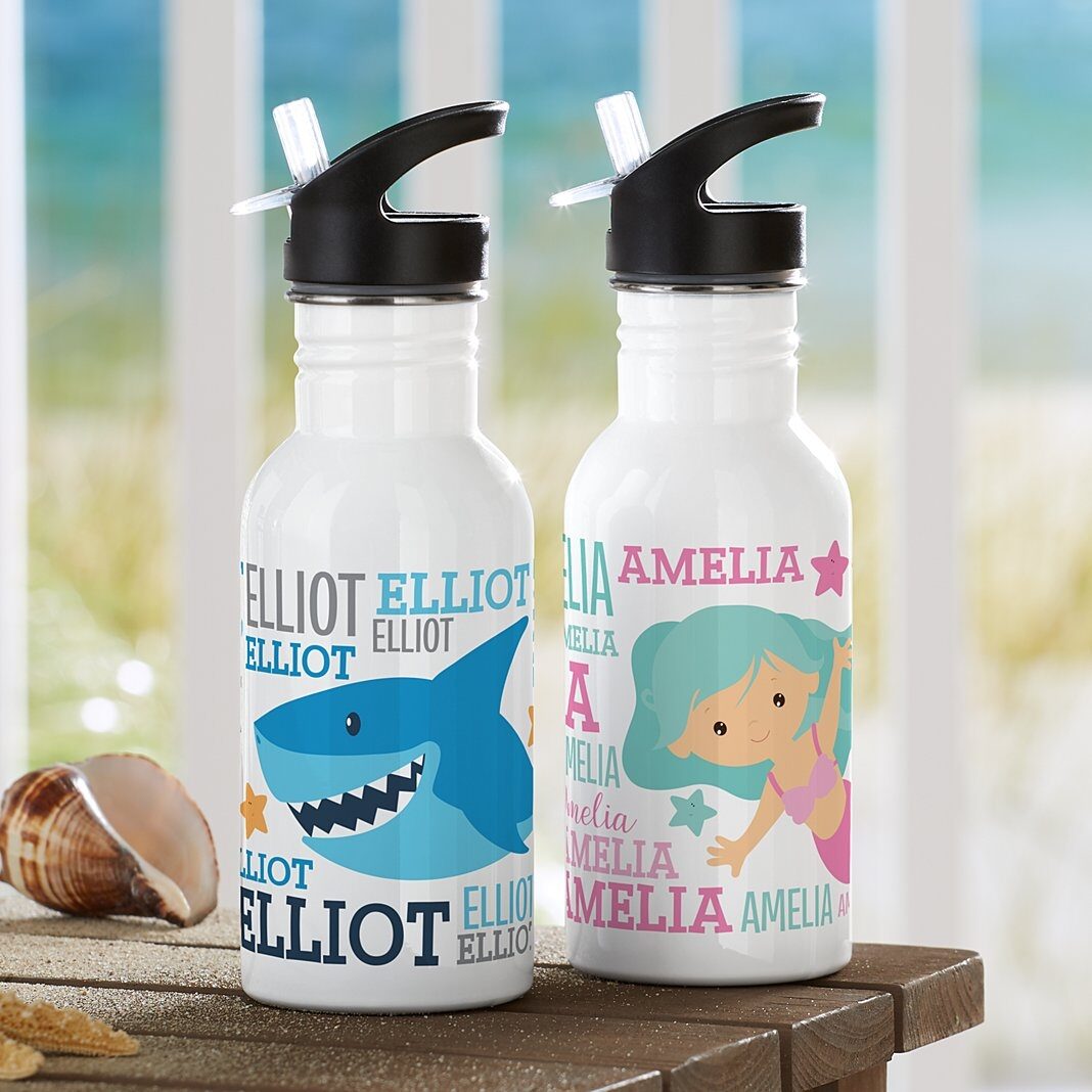 Botella de agua linda y playera