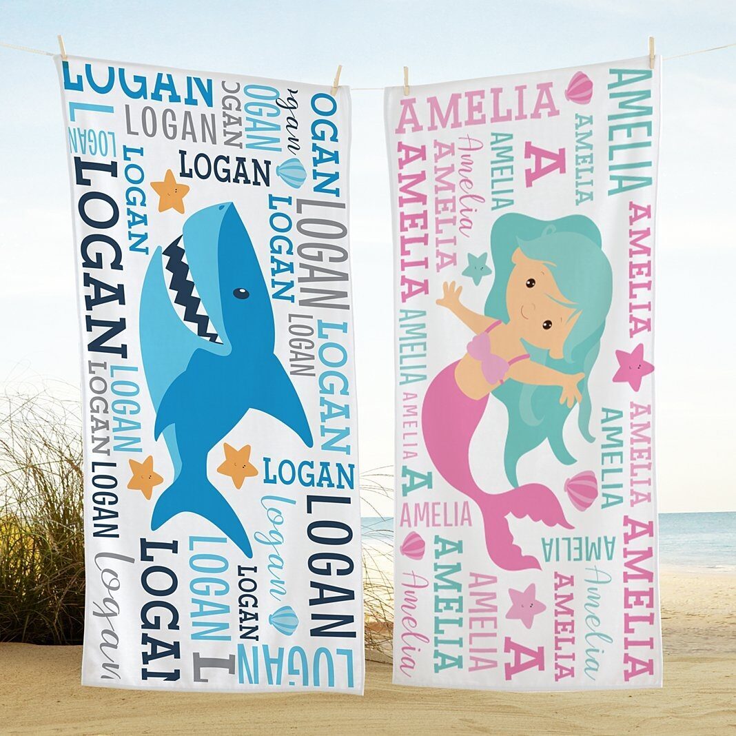 Toalla de playa linda y playera