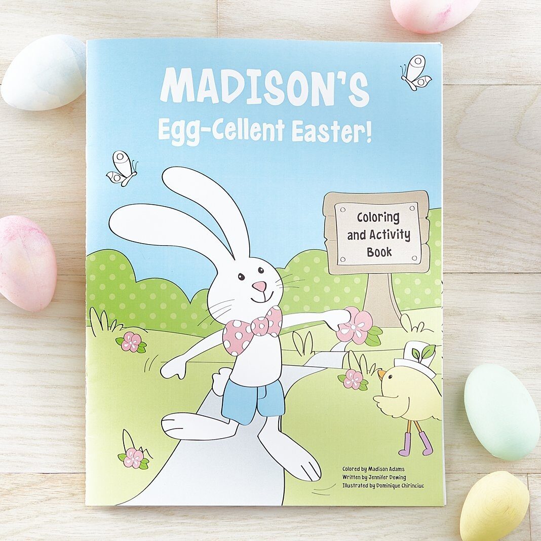 ¡Me veo!® Libro para colorear y set de pegatinas personalizado Eggcellent