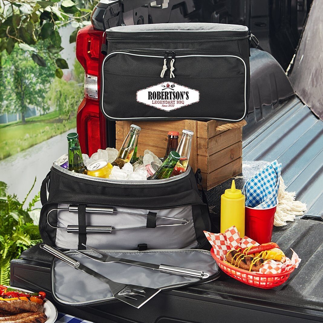 Bolsa térmica y juego de herramientas para parrilla BBQ Crew