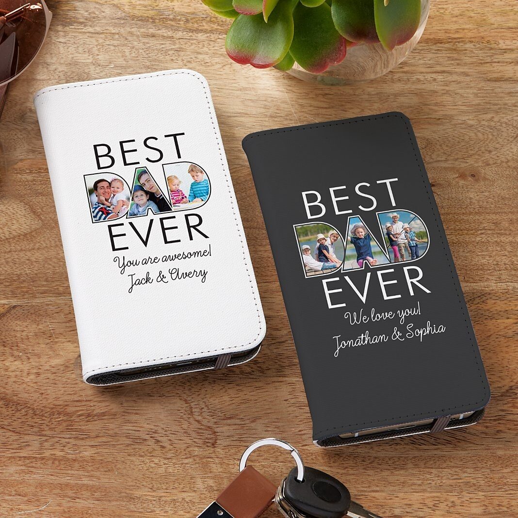 Estuche tipo folio con foto "El mejor papá del mundo"