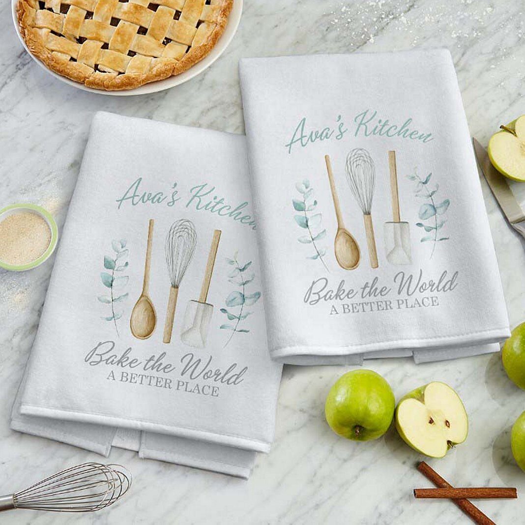 Toalla de cocina "Bake The World A Better Place"