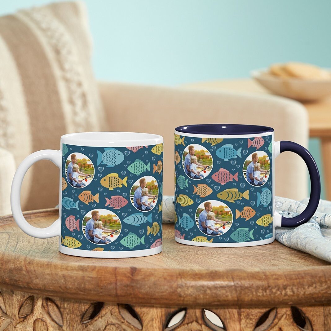 Taza con foto "Abrazos y peces"