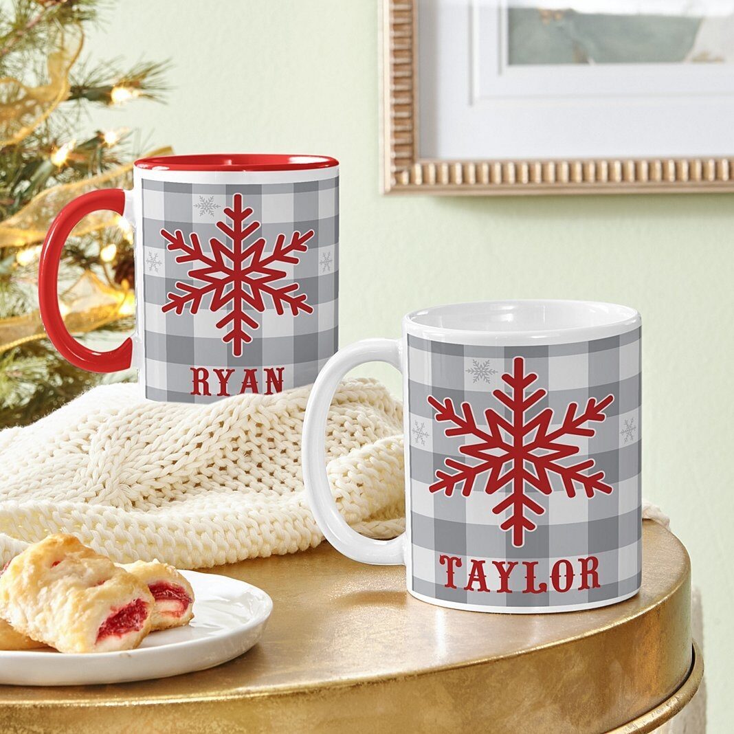 Taza con los deseos de un copo de nieve