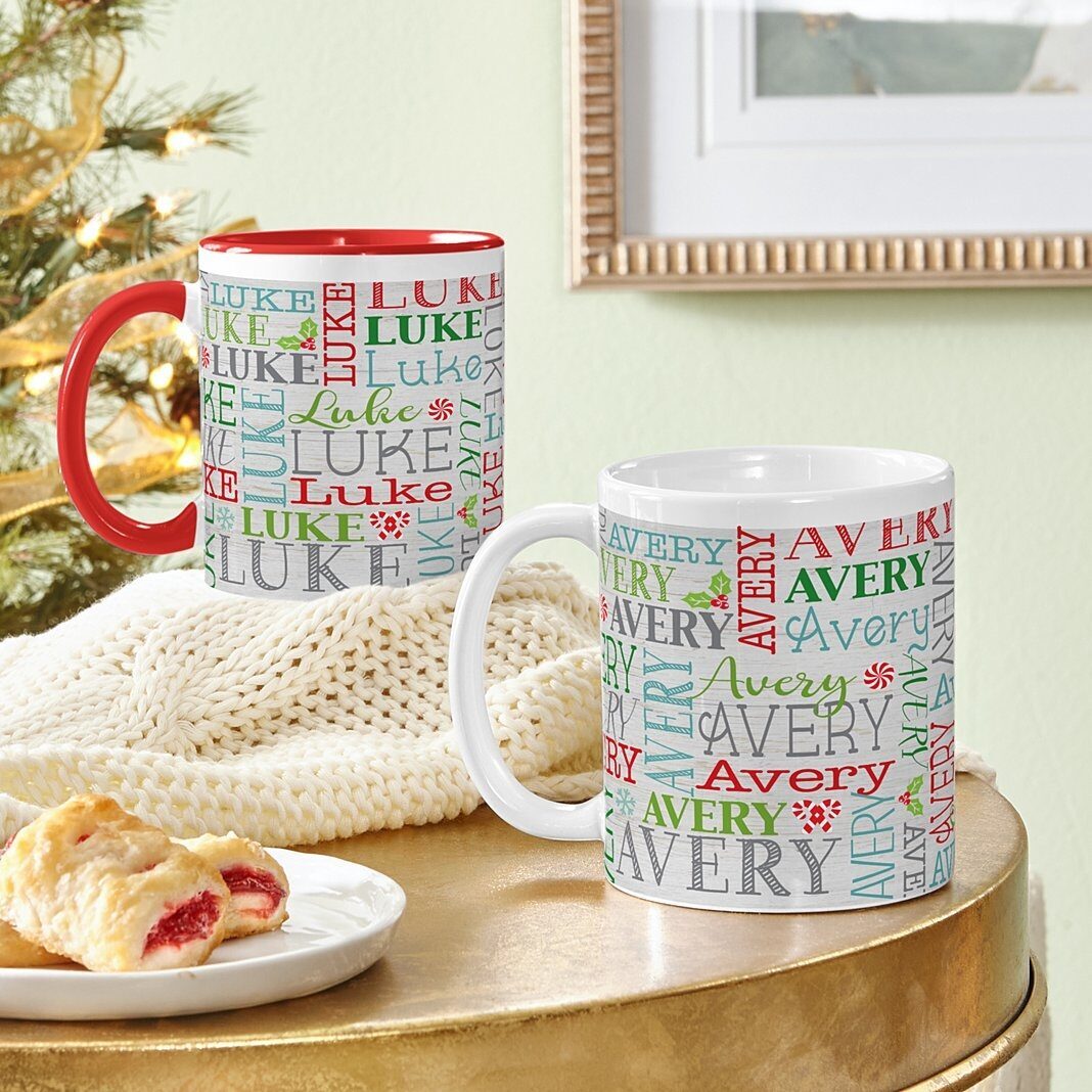 Taza con el nombre Holly Jolly