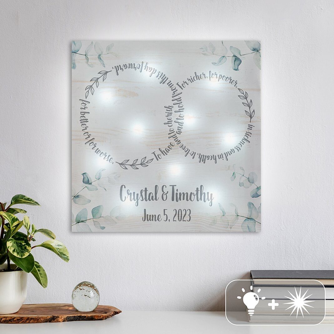 Anillos LED TwinkleBright® del lienzo del amor
