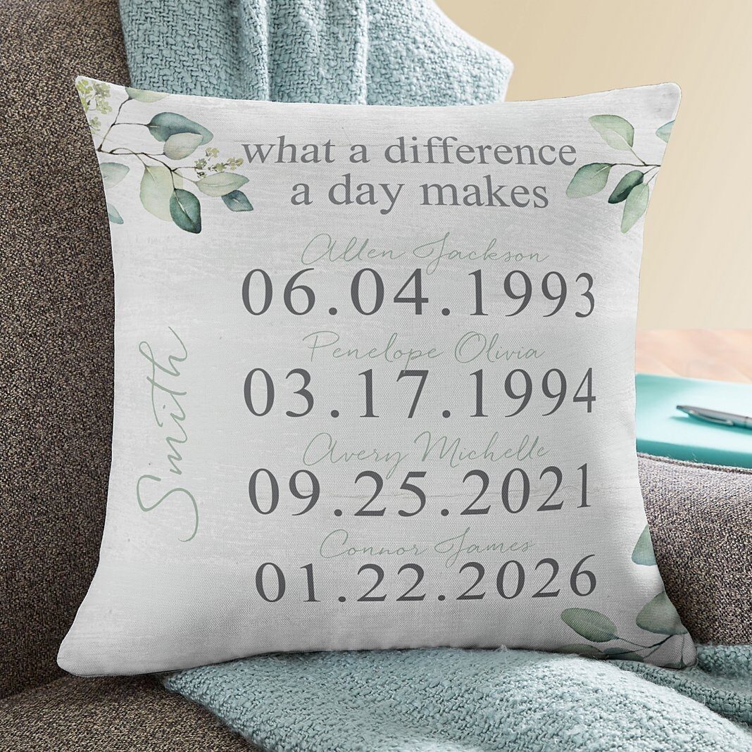 Cojín decorativo "Qué diferencia hace un día"