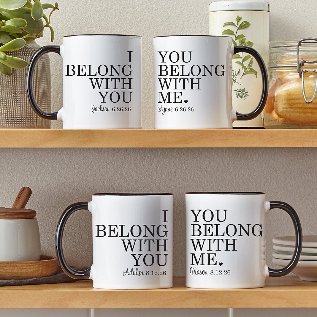 Juego de tazas "Pertenecemos juntos"