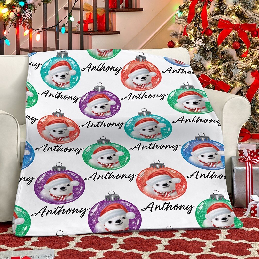 Manta con estampado de adornos de Animal Club International