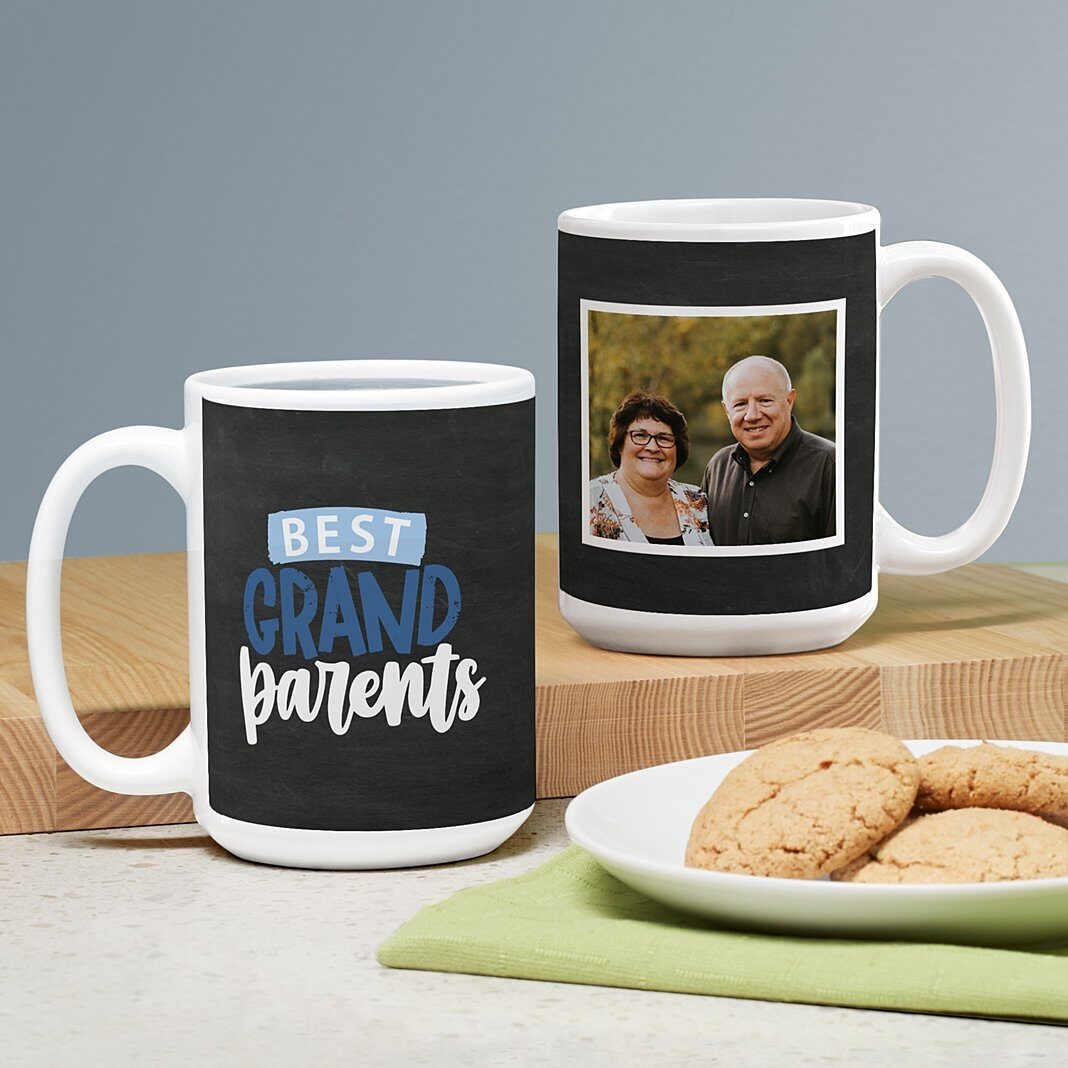 Taza con foto de los mejores abuelos