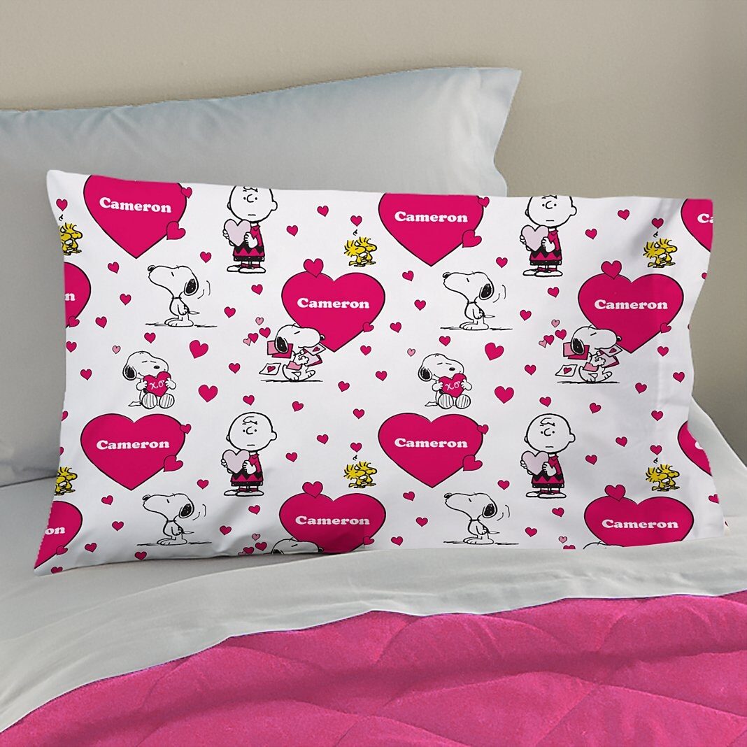 Funda de almohada con corazones de PEANUTS®