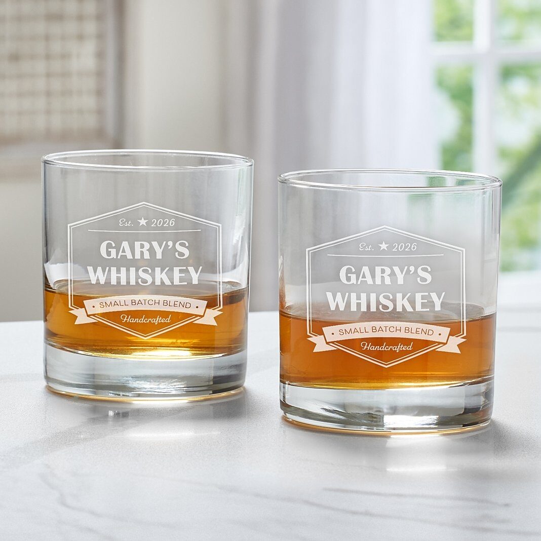 Juego de vasos de whisky de mezcla personalizada